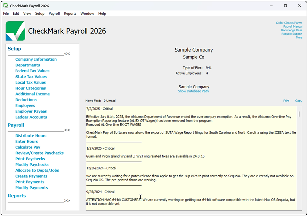 CheckMark Payroll  Dashboard