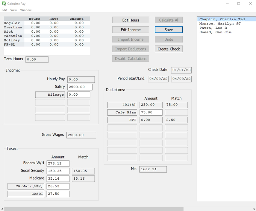 calculate pay