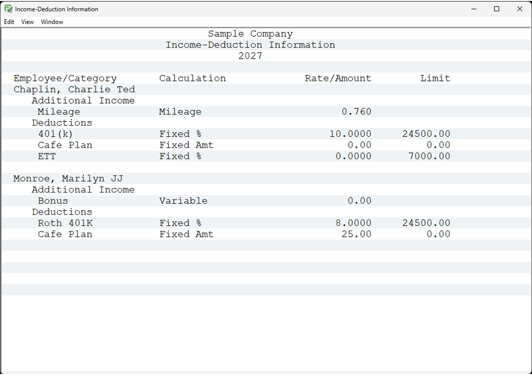 income deduction information