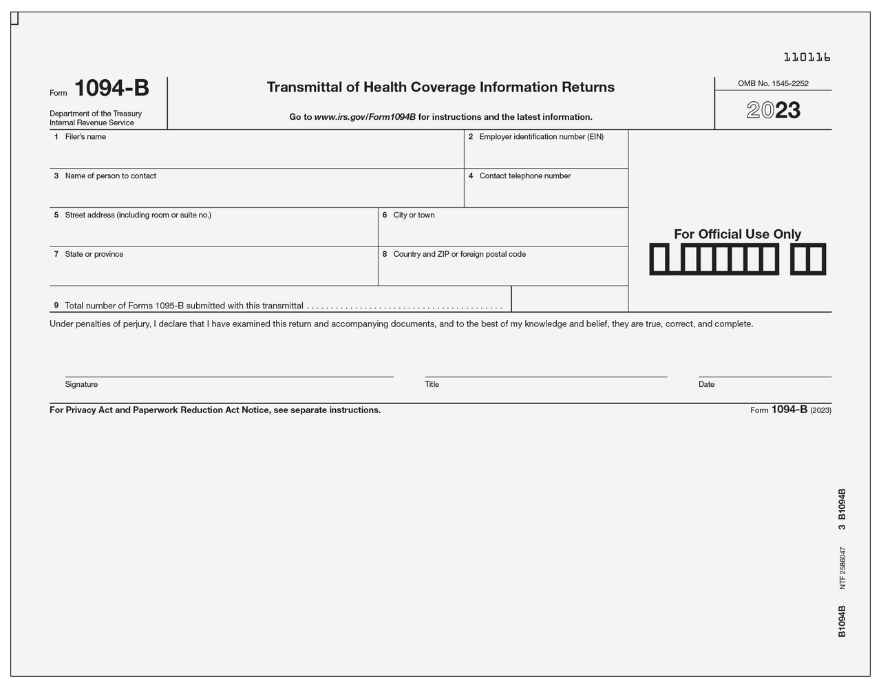 Form 1094-B