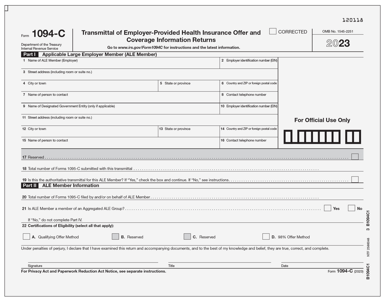 Form 1094-C