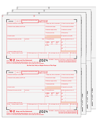 W-2 Preprinted Sheet Sets