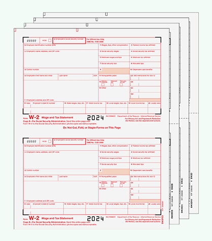 W-2 Preprinted Sheet Sets